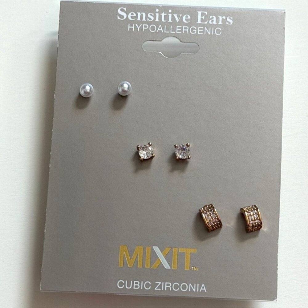 Mixit Women's Hypoallergenic Earring Set-NEW